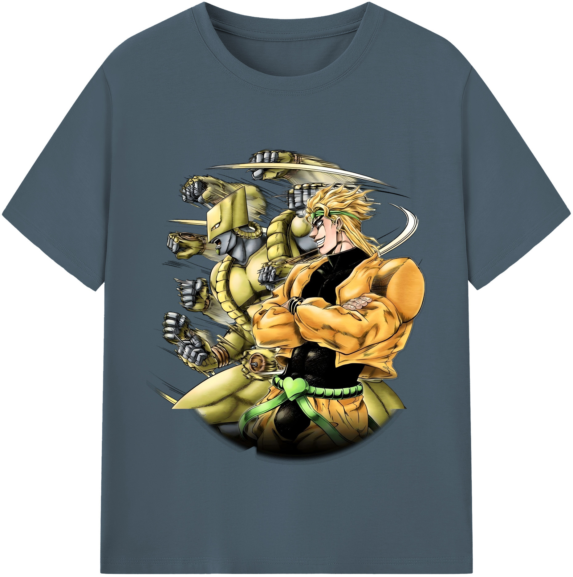 （画像用） ジョジョの奇妙な冒険 ディオ?ブランドー JoJo's Bizarre Adventure Dio Brando 綿100％半袖Tシャツ（フロントプリント）